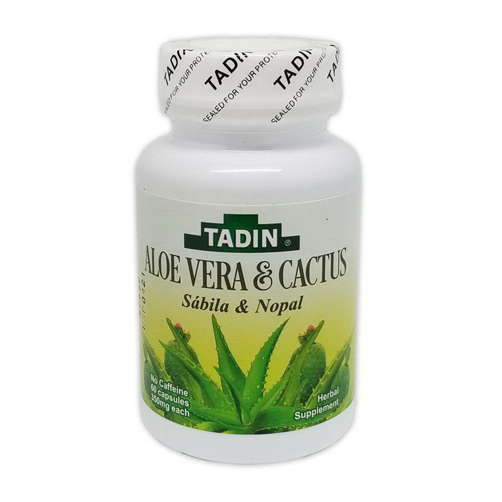 Tadin Aloe Vera and Cactus Dietary Supplement Capsules, 60 Ea